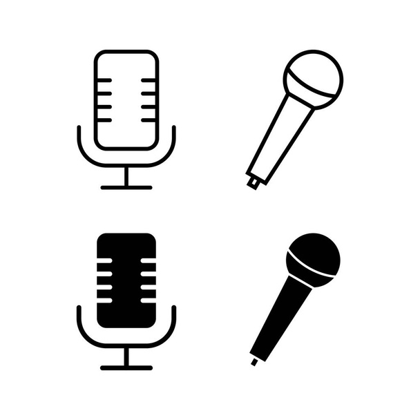 Vector de icono de micrófono para web y aplicación móvil. signo y símbolo de karaoke - Vector, Imagen