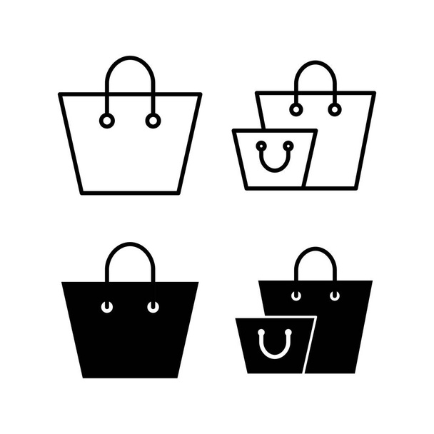 Shopping bag icoon vector voor web en mobiele app. boodschappenteken en symbool - Vector, afbeelding
