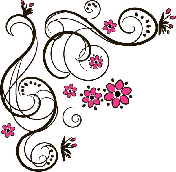 Floral ornament - Vector, afbeelding
