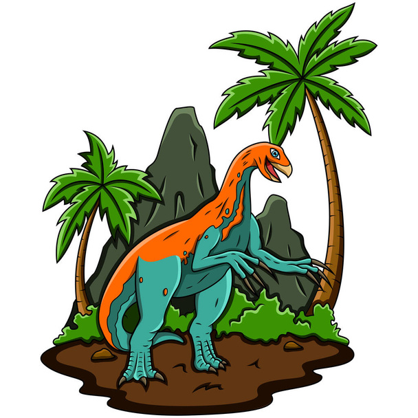 Therizinosaurus desenhos animados na selva - Foto, Imagem
