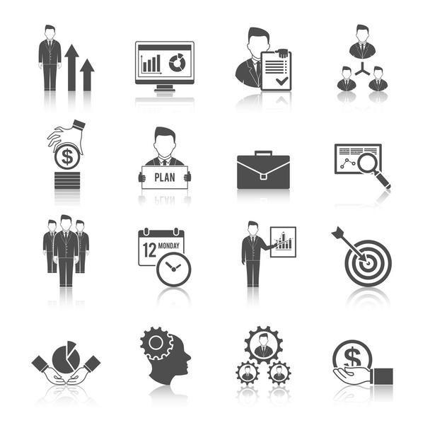 Conjunto de iconos de gestión
 - Vector, imagen