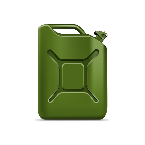 Tyhjä vihreä Jerrycan säiliö gallona öljy puhdistusaine
 - Vektori, kuva
