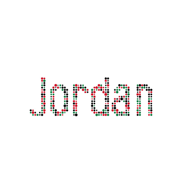 Jordan Silhouet Pixelvormige patroon kaart illustratie - Vector, afbeelding
