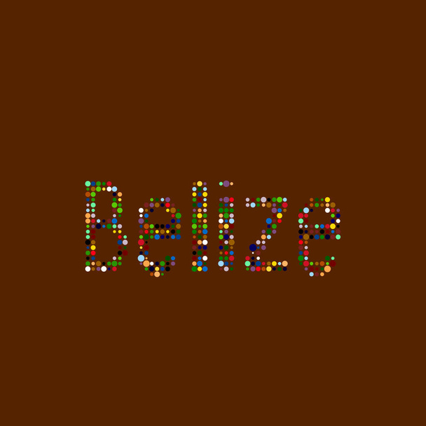Belize Silhouet Pixelated patroon kaart illustratie - Vector, afbeelding