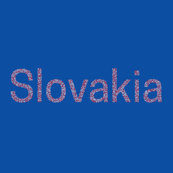 Slowakije Silhouet Pixelvormige patroon kaart illustratie - Vector, afbeelding