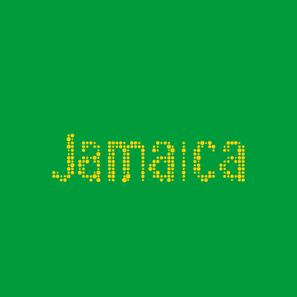 ジャマイカシルエットピクセル化パターンマップイラスト - ベクター画像