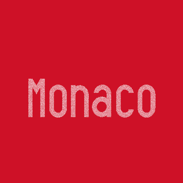 Monaco Silhouette Illustration de carte de motif pixélisé - Vecteur, image