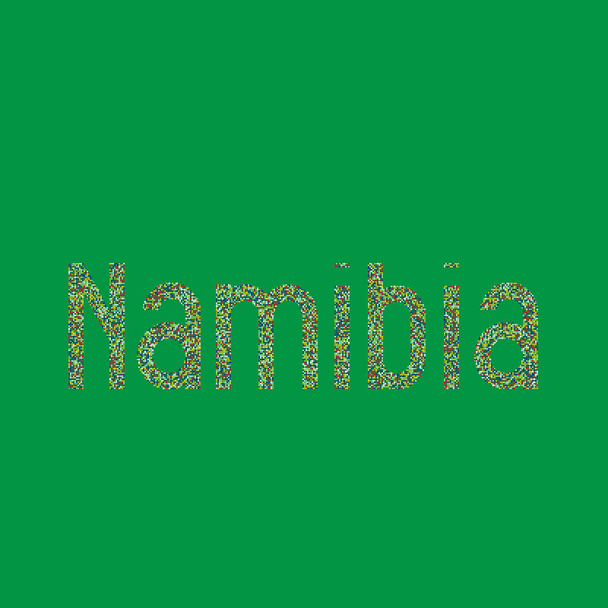 Namíbia Silhueta Pixelado ilustração mapa padrão - Vetor, Imagem