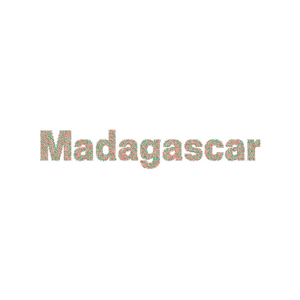 Madagáscar silhueta Pixelado ilustração mapa padrão - Vetor, Imagem