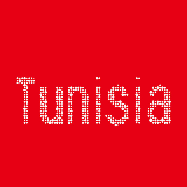 Tunísia silhueta Pixelado ilustração mapa padrão - Vetor, Imagem