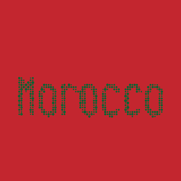 Marrocos silhueta Pixelado ilustração mapa padrão - Vetor, Imagem