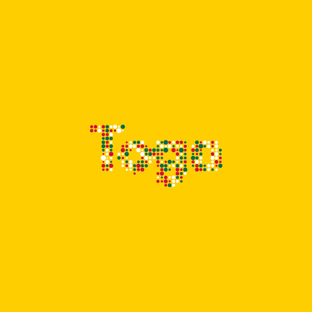 Togo Silhouet Pixelvormige patroon kaart illustratie - Vector, afbeelding