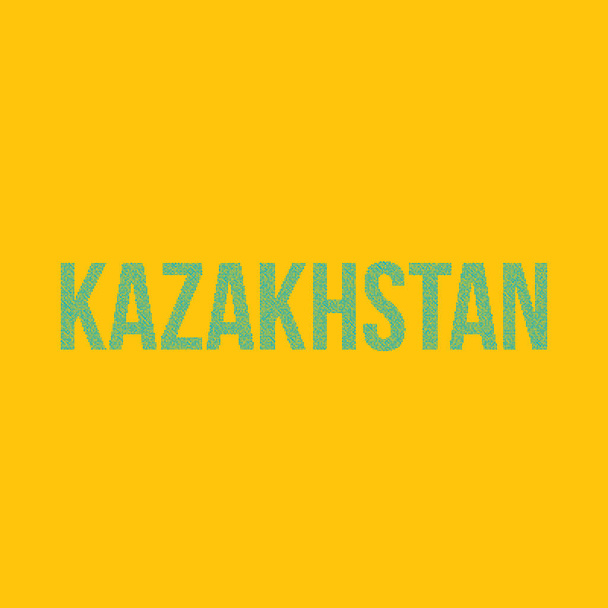 Kazachstan Silhouet Pixelated patroon kaart illustratie - Vector, afbeelding