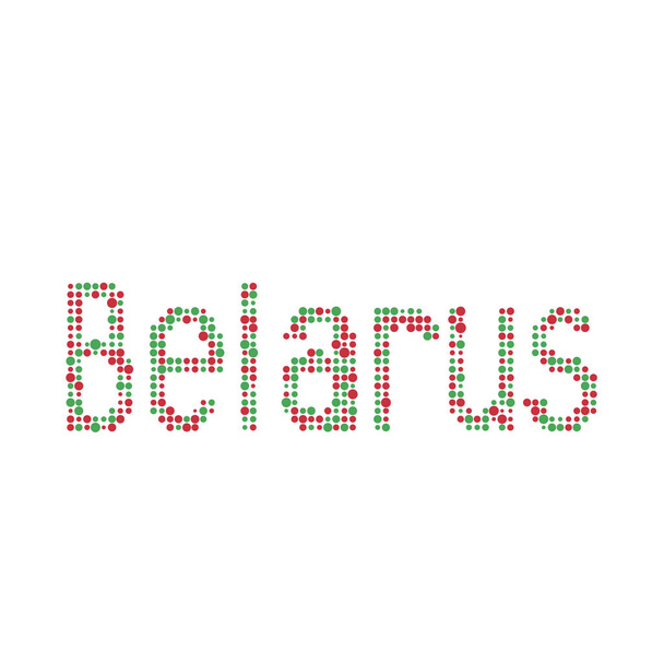 Wit-Rusland Silhouet Pixelated patroon kaart illustratie - Vector, afbeelding