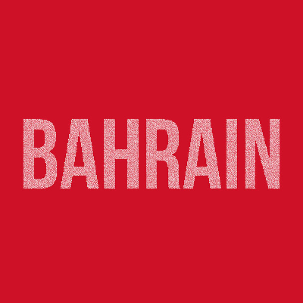 Bahrein Silhouet Pixelvormige patroon kaart illustratie - Vector, afbeelding