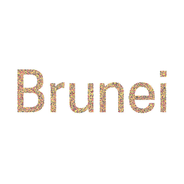 Brunei Silhouette Pixelated pattern map illustration - Vector, Image