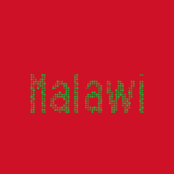 Malawi Silhouet GePixelde patroon kaart illustratie - Vector, afbeelding