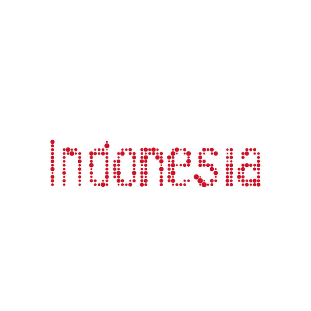 Indonésie Silhouette Illustration de carte de motif pixélisé - Vecteur, image