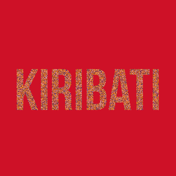 Kiribati Silhouette Pixelated pattern map illustration - Vector, Image