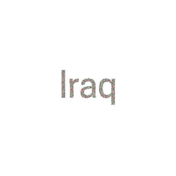 Iraque silhueta Pixelado ilustração mapa padrão - Vetor, Imagem