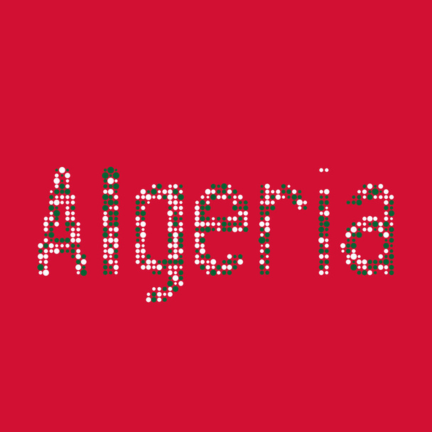 Algerije Silhouet GePixelde patroon kaart illustratie - Vector, afbeelding