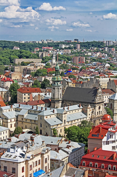 Vista de la iglesia y monasterio de Bernardine, Lviv, Ucrania
 - Foto, Imagen