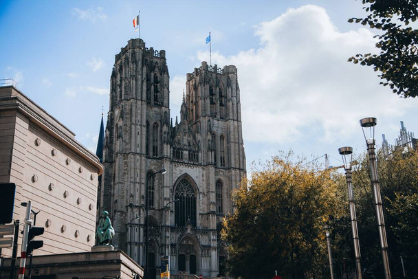 St Michael and St Gudula Cathedral in the city of Brussels, Belgium - Fotografie, Obrázek