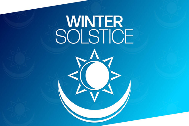 Solstice d'hiver. Illustration vectorielle. Affiche vacances - Vecteur, image