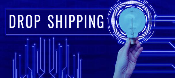 Handwriting text Drop Shipping, Business approach to send goods from a manufacturer directly to a customer instead of to the retailer - Photo, Image