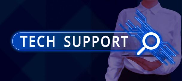 Подписать Tech Support, Word Watch о помощи людям, у которых возникли технические проблемы - Фото, изображение
