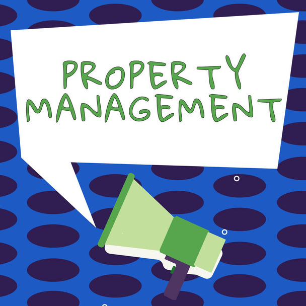 Conceptueel bijschrift Property Management, Concept betekent Toezicht op de vastgoedwaarde van de faciliteit - Foto, afbeelding