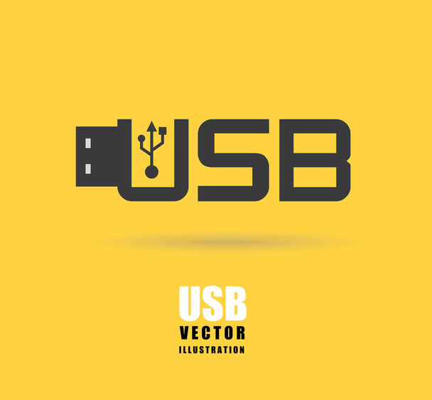 USB соединение
  - Вектор,изображение