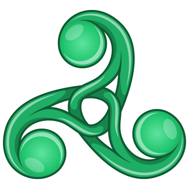 Diseño del vector de símbolo triskele celta anudado en el centro - Vector, imagen