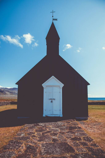 Budkirkja Church in the Snaefellsness Peninsula in Iceland - Фото, изображение