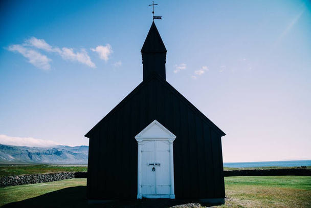 Budkirkja Church in the Snaefellsness Peninsula in Iceland - Zdjęcie, obraz