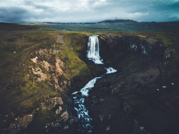 Svodufoss Waterfall in the Snaefellness Peninsula in Iceland - Foto, Imagen