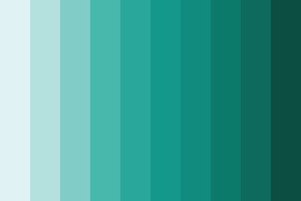 Kod renk koleksiyonu arka planına sahip mavi renk paleti - Vektör, Görsel