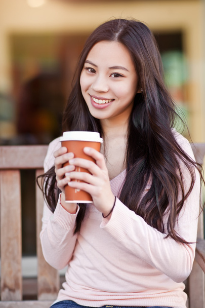 Woman drinking coffee - Photo, Image