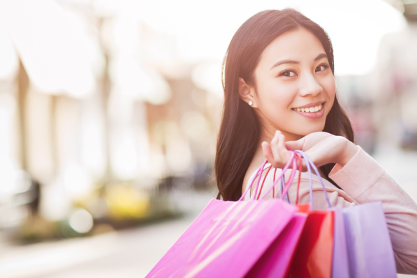 Asian woman shopping - Photo, Image