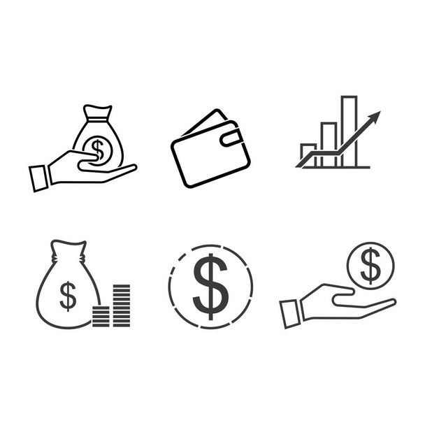 Business Finance logo ikona wektor płaski wzór projektu - Wektor, obraz