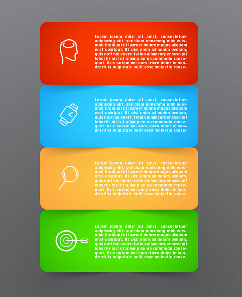 Set of color icons with shadow on white background - Vettoriali, immagini