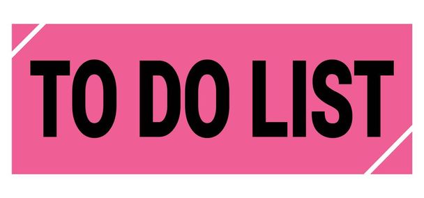 TO DO LIST text written on pink-black grungy stamp sign. - Fotografie, Obrázek