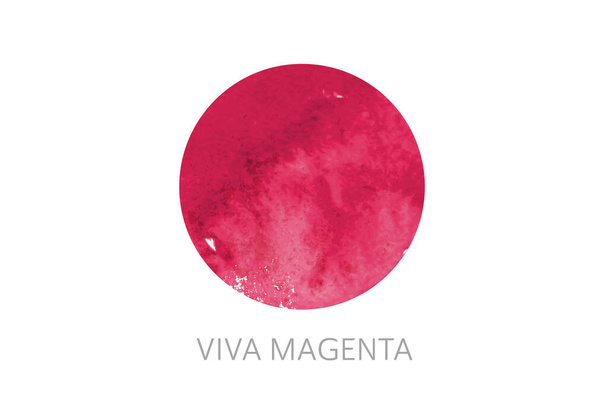 Color of the year 2023. Viva magenta circle for trend inspiration - Vector, imagen