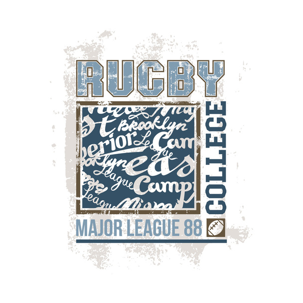 College print rugby team - Vector, Image