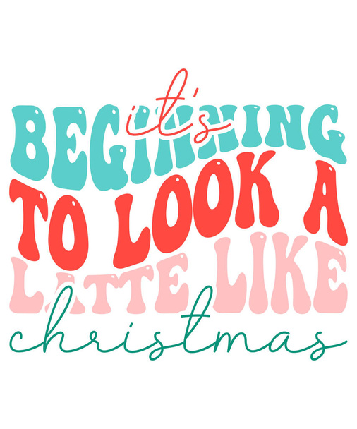 Retro Christmas SVG Design - Вектор,изображение