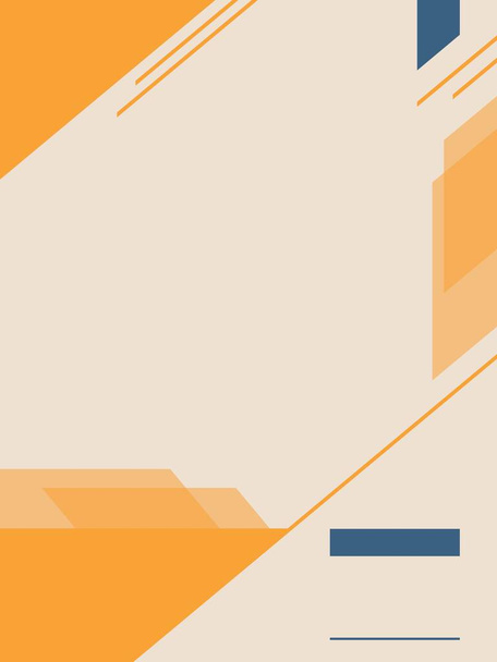 Geometry Orange Vector with Blue Accent Template Cover - Вектор, зображення
