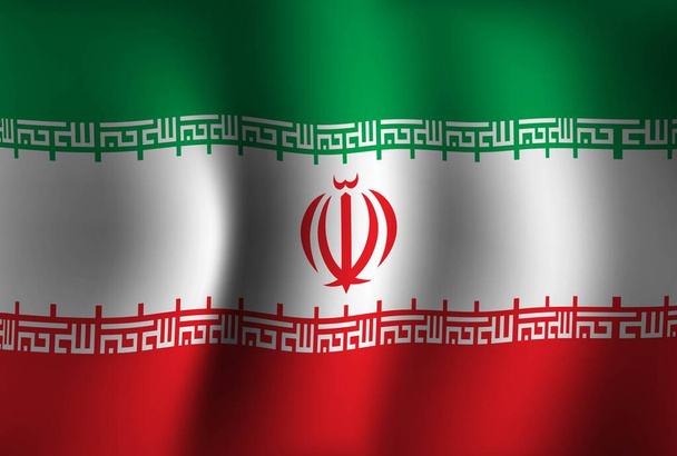 Iran Flag Background Waving 3D (англійською). День національної незалежності Прапор Уоллпап - Вектор, зображення