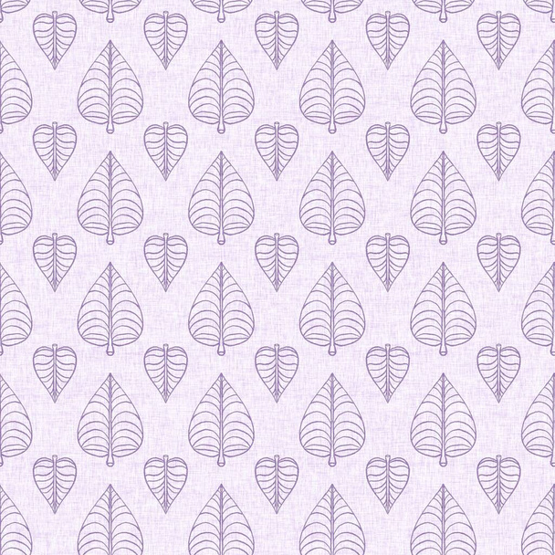 Гендерно-нейтральная фиолетовая ботаническая листва бесшовный растровый фон. Простой причудливый двухтональный рисунок. Детский цветочный питомник обои или скандал во всем печатном виде - Фото, изображение