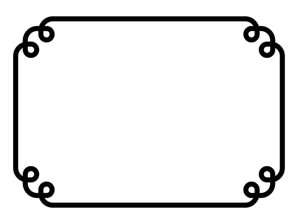 decorative simple frame rectangle vector - Vector, Image