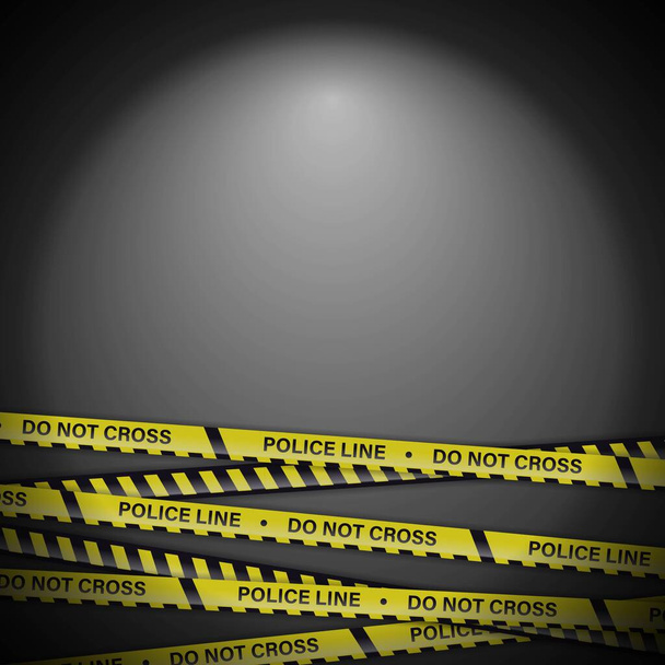 Police Line Tape Do not Cross Yellow Tape - Vector, Image